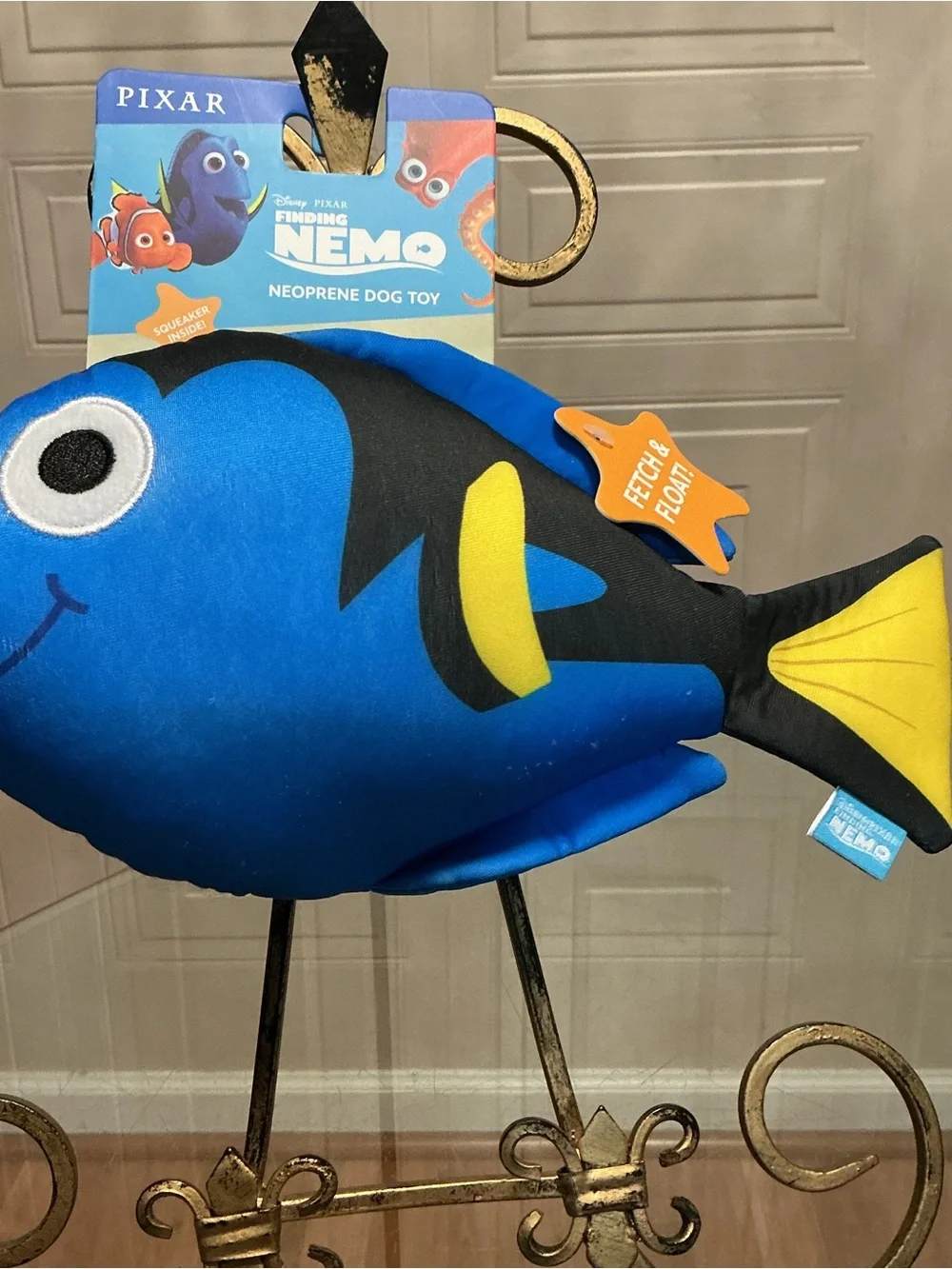 DISNEY PIXAR FINDING NEMO FILM CUDDLY SOFT  11” DOG TOY CLINKER & SQUEAKER
